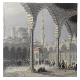 A corte da mesquita da sultão Achmet, Istambul