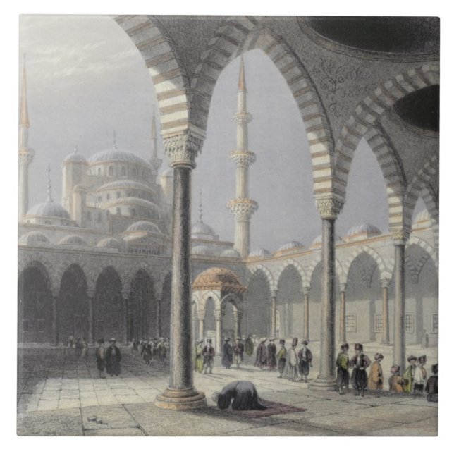 A corte da mesquita da sultão Achmet, Istambul (Frente)