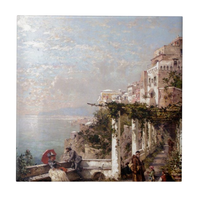 A costa de Amalfi por Franz Richard Unterberger (Frente)