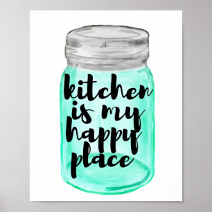 A Cozinha É A Minha Poster Feliz Lugar