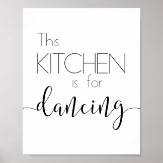 A cozinha é para a Poster de dança