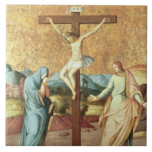A crucificação com o Virgin e o St John o Ev