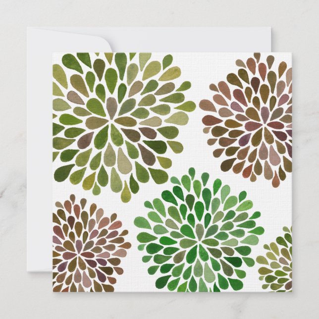 A dália do casamento floresce convite (Frente)