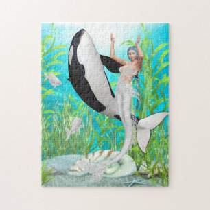 A Dança Da Sereia Com Um Quebra-cabeça De Orca