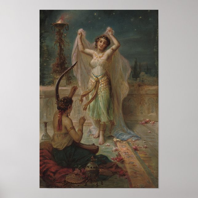 A Dance under the Stars by Hans Zatzka - poster (Frente)