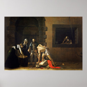 A decapitação de St John por Caravaggio - poster