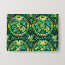 A decorative wall art piece features a repeating 