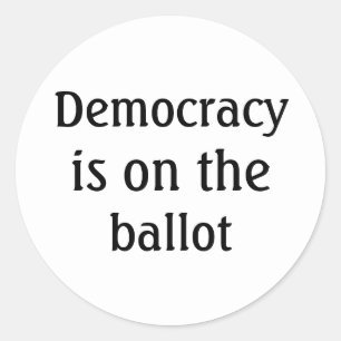 A democracia está na cédula Adesivo Redondo