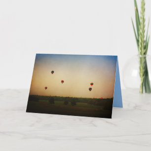 A derivar no cartão de saudação de fotografia de v
