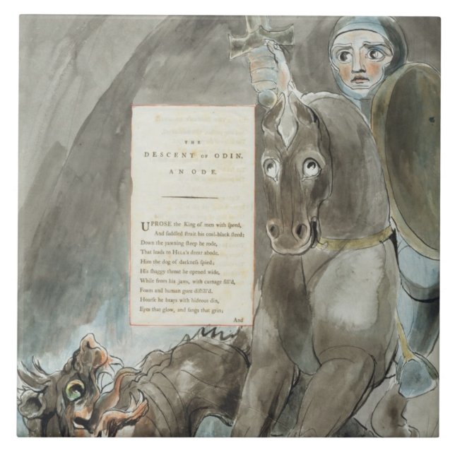 A descida de Odin, um ode, 'dos poemas do Th (Frente)