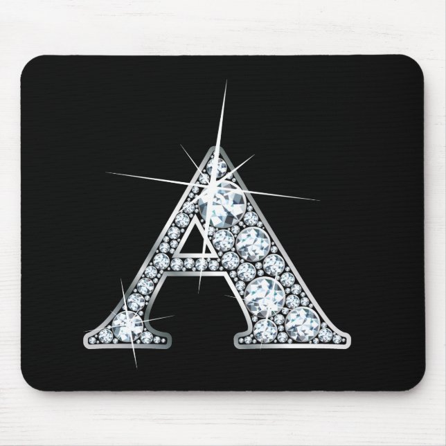 "A" Diamond Bling Mousepad (Frente)