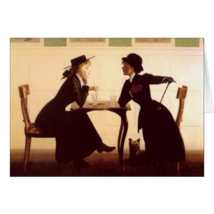 A discussão - cartão da arte