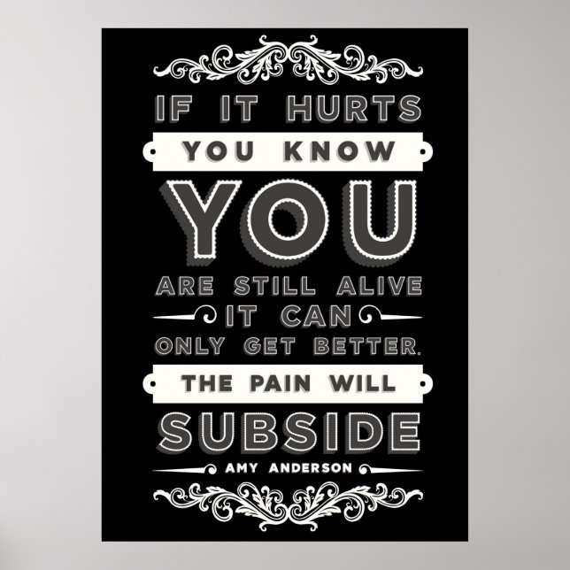 A Dor Irá Submeter O Poster Premium (Frente)