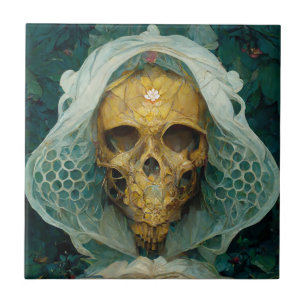 A Drone Bee Skull Fantasy Sci-Fi