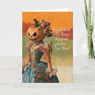 A Duquesa Pumpkinhead Cartão Surreal de Hallowee