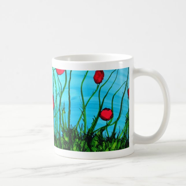 A é para a caneca Azure da arte do alfabeto (Direita)