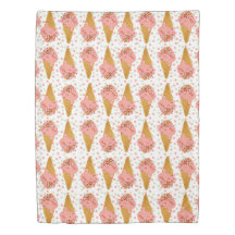 A edredão do sorvete, bolinhas femininos, polvilha