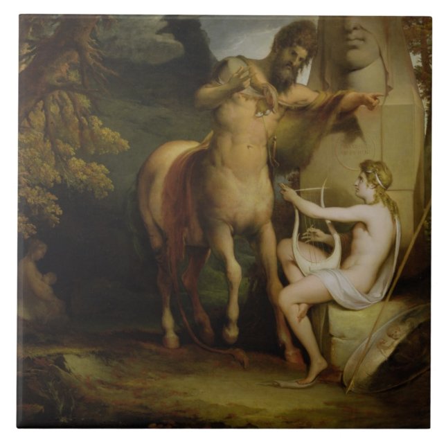 A educação de Achilles, c.1772 (óleo em canvas) (Frente)