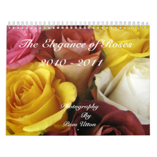 A elegância do calendário dos rosas
