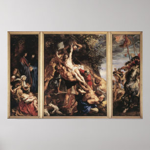 A Elevação da Cruz por Rubens Impressão