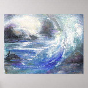 A elevação do oceano acena o poster