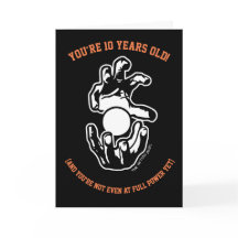 A energia no cartão de aniversário