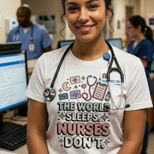A Enfermeira do Mundo Dorme Não Camisa de Enfermei