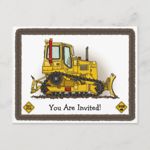 A escavadora grande da escavadora caçoa o convite