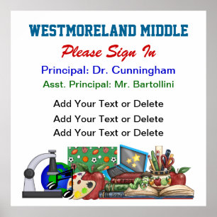 A escola assina dentro o poster principal - SRF