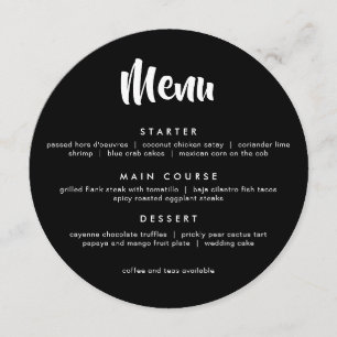 A escova corajosa rotulou em volta do menu no