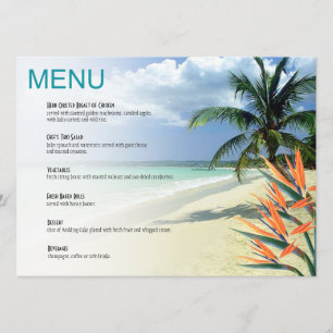 A esmeralda molha o aqua tropical do menu do
