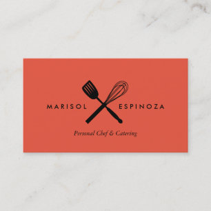 A espátula Whisk o cartão de visita pessoal do