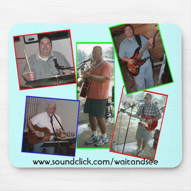 A ESPERA azul E CONSIDERA Mousepad (Frente)