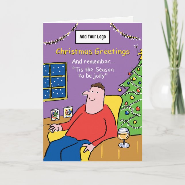 A estação para ser a Jolly. Cartão de Natal da Emp (Frente)