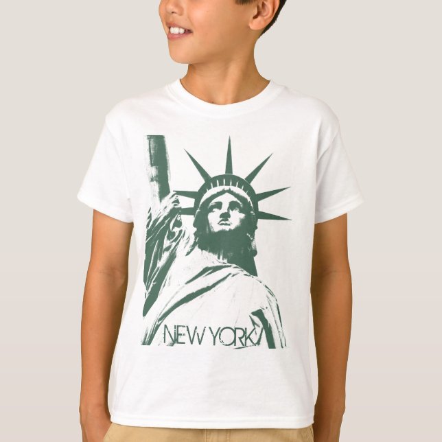 A Estátua do Kid da Camiseta Liberdade Nova Iorque (Frente)