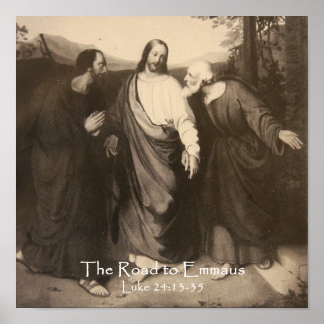 A estrada para a Poster personalizada de Emaús (Frente)