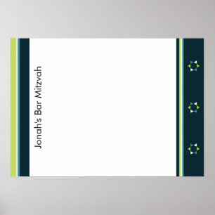 A estrela moderna assina dentro o poster