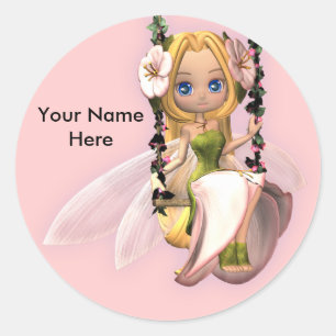 A etiqueta feericamente pequena bonito personaliza