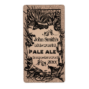 A etiqueta HomeBrewed da cerveja do vintage