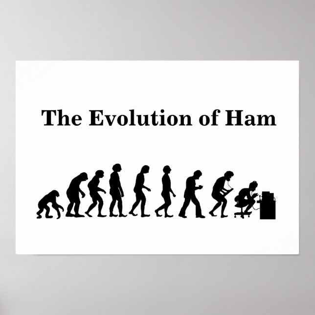 A evolução do Poster de rádio Ham Ham (Frente)