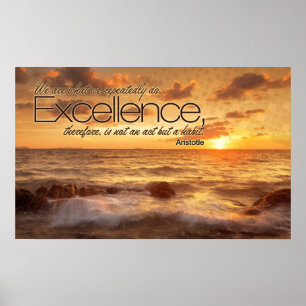 A excelência é impressão inspirado do poster do