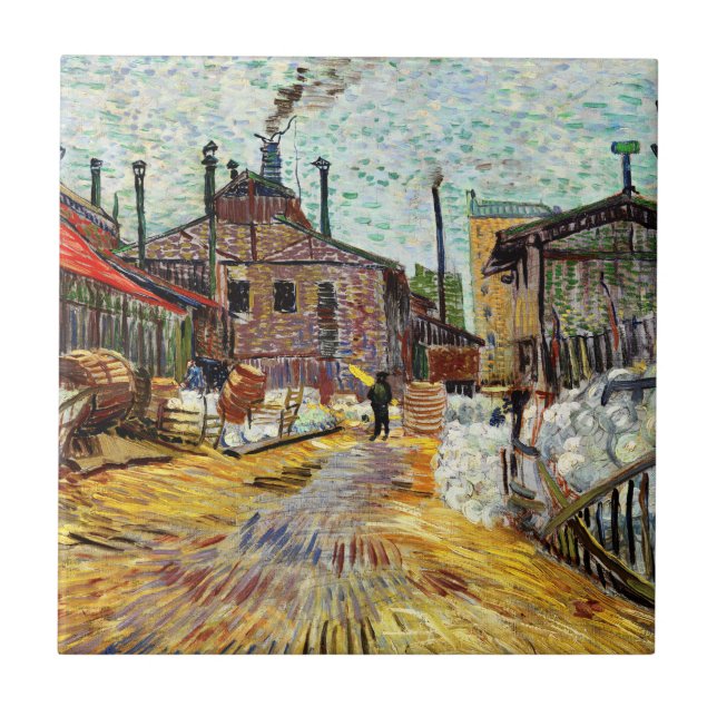 A fábrica (1887) de Vincent Van Gogh (Frente)