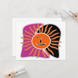 A face do sol sorridente