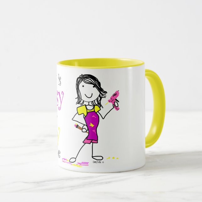 A faculdade criadora é caneca desarrumado (Frente Esquerda)