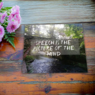 A fala é a imagem do provérbio da mente poster