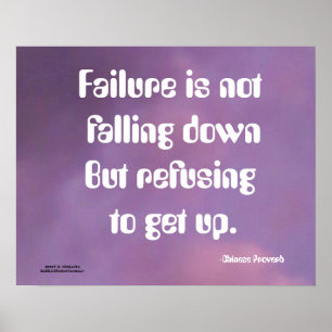 A FALHA NÃO ESTÁ CAINDO NO POSTER CHINÊS PROVERB