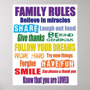 A família da cor ordena o poster