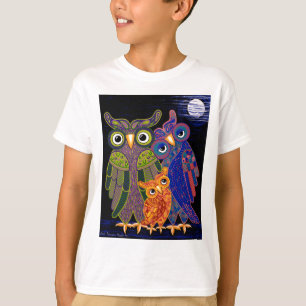 A família da coruja caçoa a camisa de T