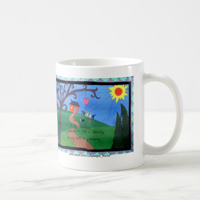 A família é uma caneca da bênção (Direita)