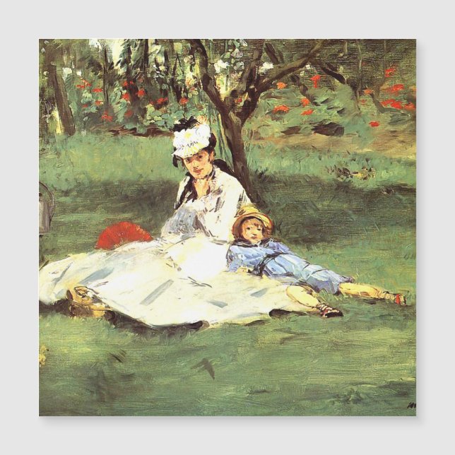 A família Monet no seu jardim Edouard Manet (Frente)